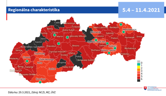 Aktuálna pandemická situácia: Nitra sa stále červená