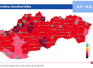 V Nitrianskom kraji bude od pondelka 3. mája 5 ružových okresov