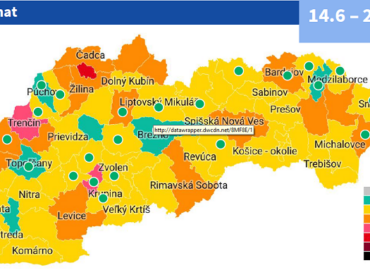 Dva zo siedmich nitrianskych okresov budú od 14. júna zelené