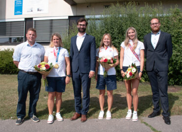 Časť nitrianskych olympionikov privítali na Mestskom úrade v Nitre