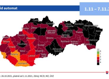 Farby okresov Nitriaskeho kraja od 1. novembra stmavnú. Nitra prejde od bordovej fázy