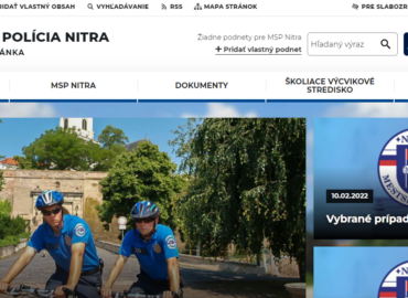 Web nitrianskej mestskej polície po napadnutí opäť funguje