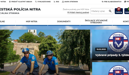 Web nitrianskej mestskej polície po napadnutí opäť funguje