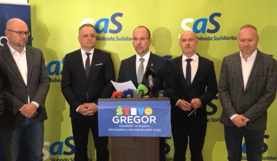 Nitriansky kraj má ďalšieho kandidáta na župana: Štefana Gregora predstavila Sloboda a solidarita
