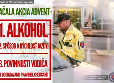 Policajné kontroly pokračujú v dopravno-bezpečnostnej akcii Advent