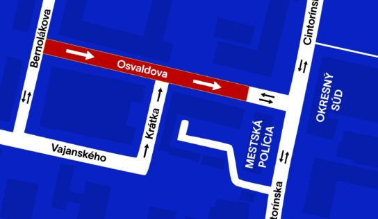 Mesto Nitra mení organizáciu dopravy na Osvaldovej ulici v Starom meste