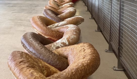 Pekárne a študenti spolu napiekli vyše 143 metrov dlhú chlebovú reťaz