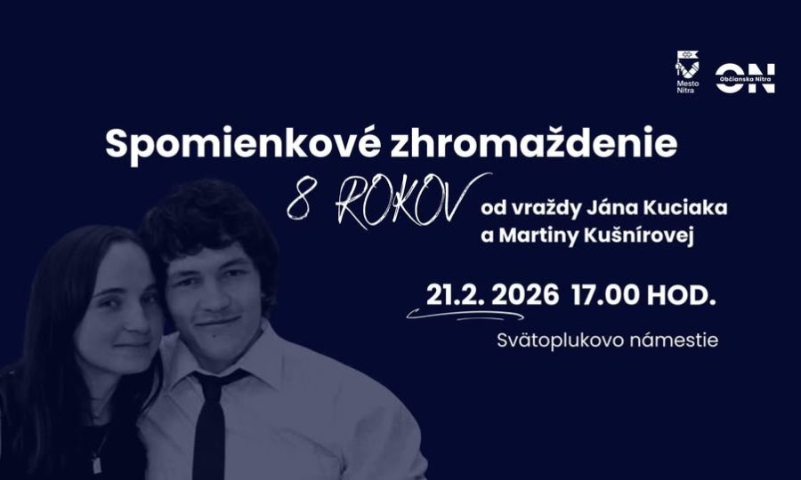 Aj Nitra si dnes pripomenie Jána Kuciaka a Martinu Kušnírovú